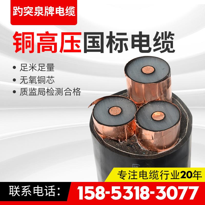铜芯铠装电线电缆YJV223*400300平方 地埋工程用铜芯高压电力电缆