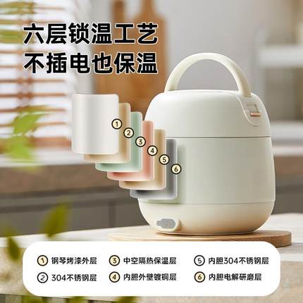 便携式电热饭盒保温饭盒可插电加热免注水上班族办公室热饭菜神器
