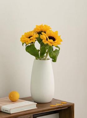 蜀门白套色北花欧创00576意陶瓷三件装饰干花鲜花瓶餐桌客厅花摆