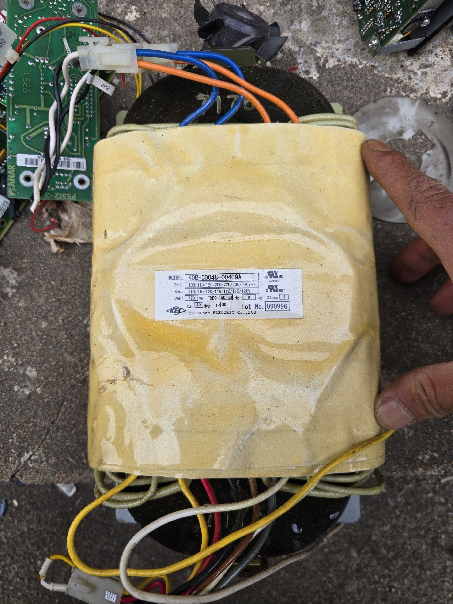 220转110日本北川机电拆机隔离变压器，770va