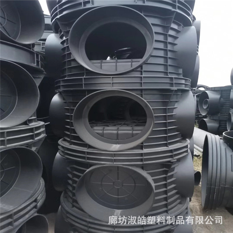 pe直通成品塑料检查井 现货波纹管井座直通井 排污排水检查井