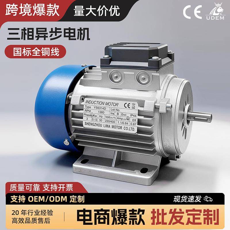 三相异步电机全铜线高强度铝壳380V高效机械马达工业大功率电动机
