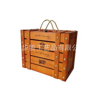 红酒盒烤漆六支柳丁翻盖包装盒红酒木箱 葡萄酒礼品盒木箱