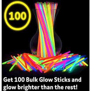 Bright Sticks Glow Chi Disposable Luminescent Multicolor 100