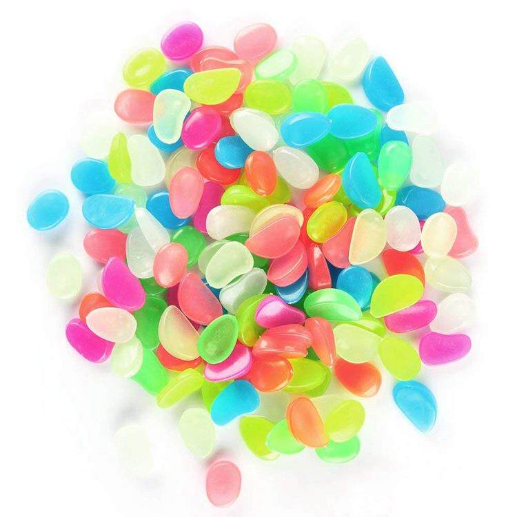 1#厂家供应夜光鹅卵石 夜光石 多色鱼缸造景园林美化 荧光石