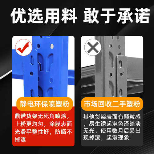 轻型货架仓库组合快递四层货架 电商货架仓储多层层板中型货架