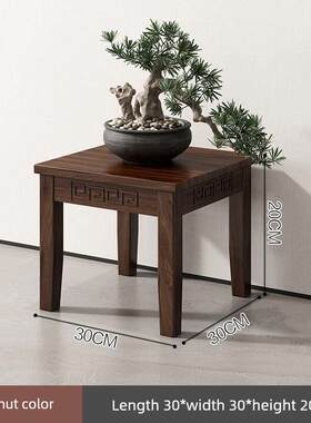 鱼缸承重底座支架托盘实木花架地板站立花凳覆古新中国花盆装饰品