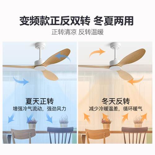 中古风客厅家用吊顶风扇2569062工款复古业无灯电风扇大风力餐厅