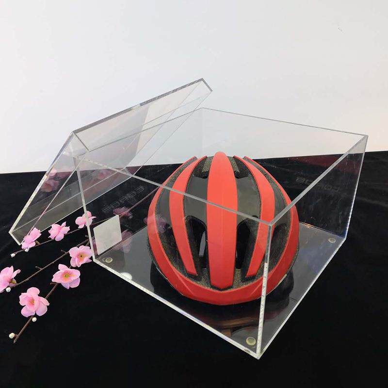 亚克力头盔展示盒透明防尘保护罩亚克力展示收纳盒子
