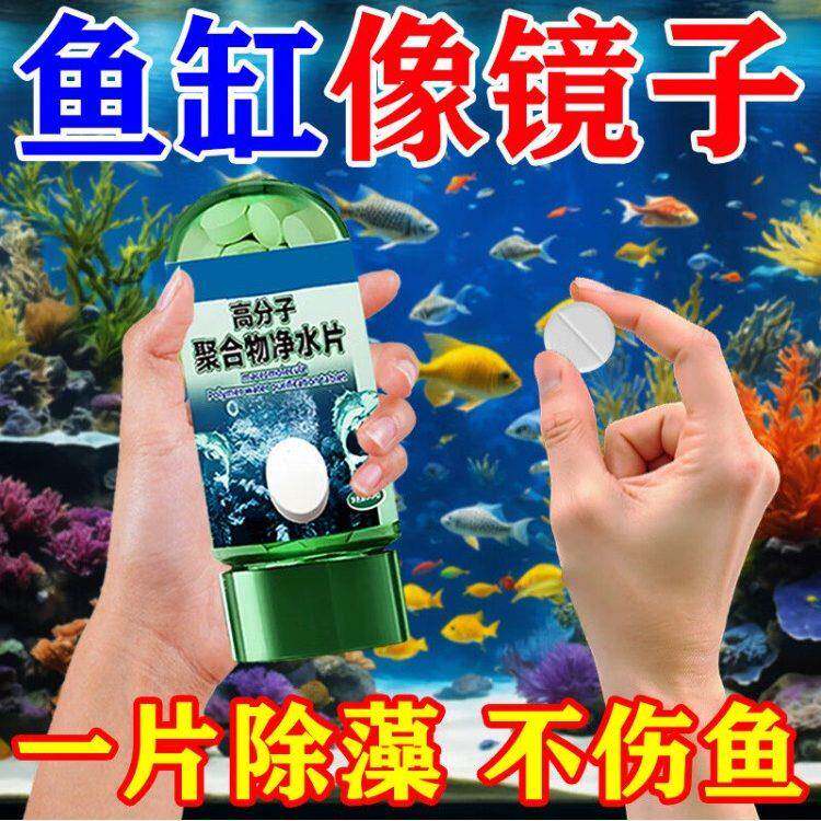 鱼缸净水片澄清澈净化水质除臭去腥鱼缸水族箱鱼池除藻养鱼净水剂