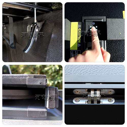 适用福特猛禽F150 ranger t6 t7 t8皮卡车后盖板改装后尾箱三折盖