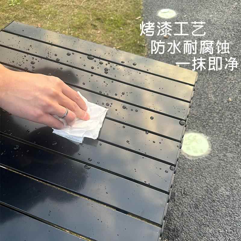 户烧烤折叠桌椅折自驾游车载套装露营野餐桌叠摆外111摊集市可野