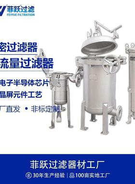 菲跃不锈钢大流量过滤器微电子半导体芯片液晶屏元件工艺水过滤