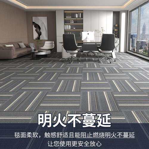 拼接方块地毯加厚地毯可会议室商用办公室地毯裁剪阻燃地毯大面积