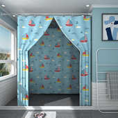 浴室浴帘防水布长方形洗澡帐浴罩浴帐冬天家用保温罩保暖浴罩 包邮