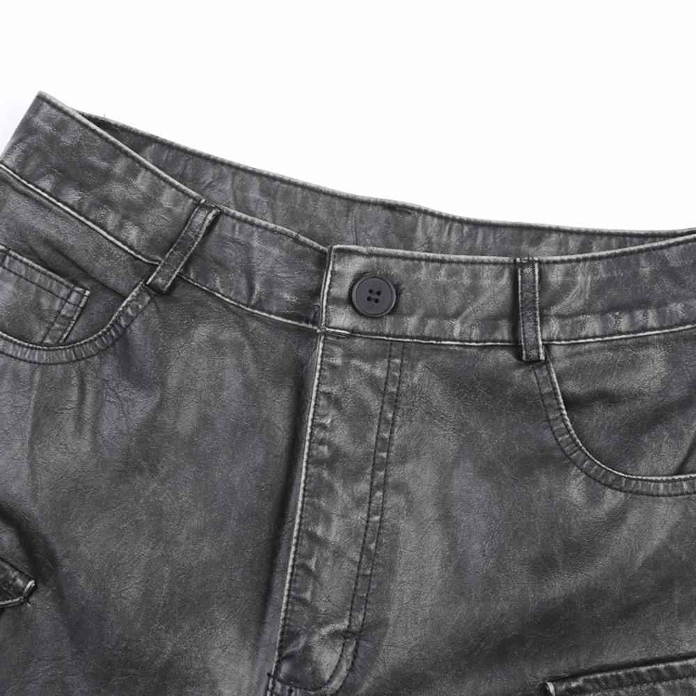 women for trousers workwear three-dimensional leather