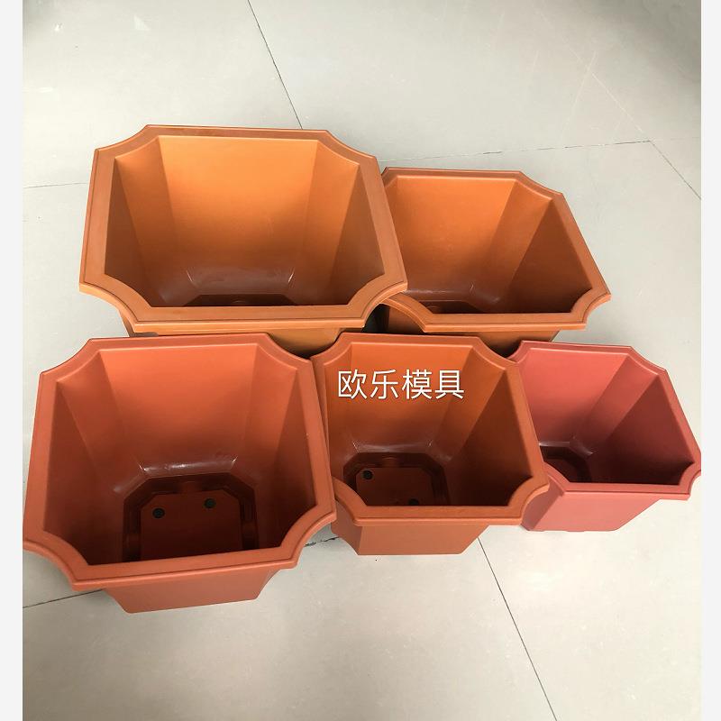 古典加厚特大八角花盆模具盆景花卉塑料花盆模具开发设计