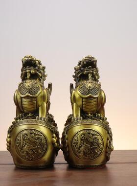 黄元宝貔貅貔铜貅款财福貔貅貅新元宝貔摆件