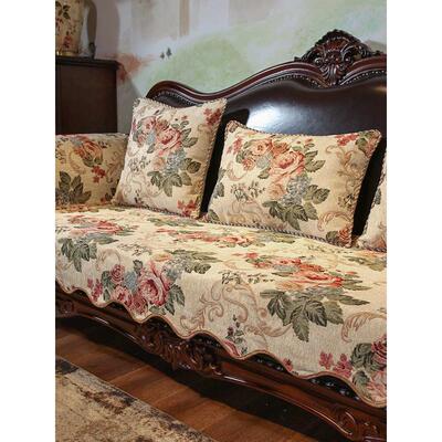 欧式沙发垫四季通用奢华防滑123复古美式客厅沙发套罩雪批发