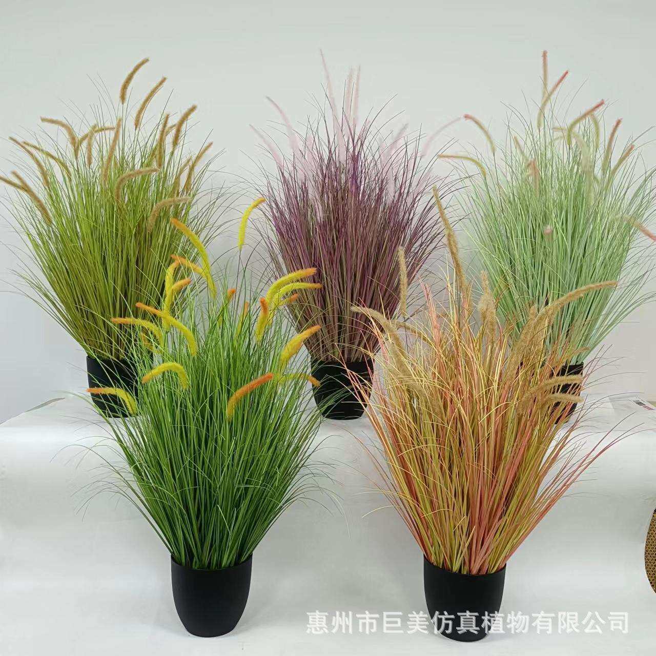 仿真狗尾巴草 仿真绿植芦苇假草盆栽 狗尾巴草装饰造景仿真