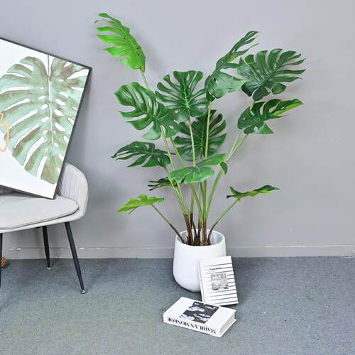 北欧风仿真植物盆栽凤尾葵装饰树室内绿植龟背竹散尾葵春芋喜林芋