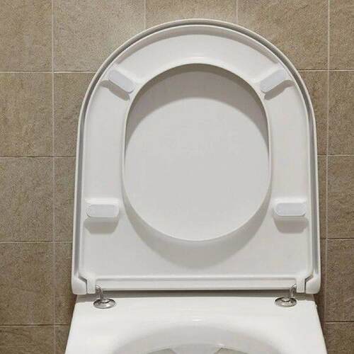 4pcs Toilet Seat Bumpers Clear Silicone Noise Reduction