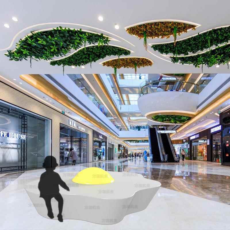 玻璃型钢太阳造型休闲椅卡通塑造儿儿童桌椅童乐园组合蛋休息区儿