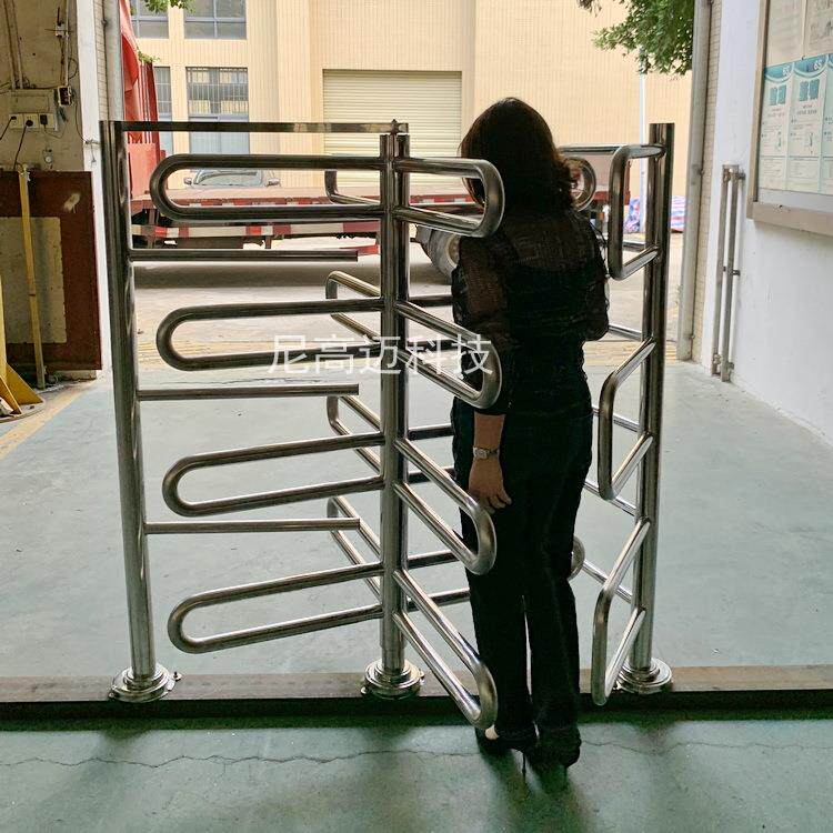 社区单向不锈钢旋转门学校单向转闸甘肃景区半高十字式栅栏闸辊门
