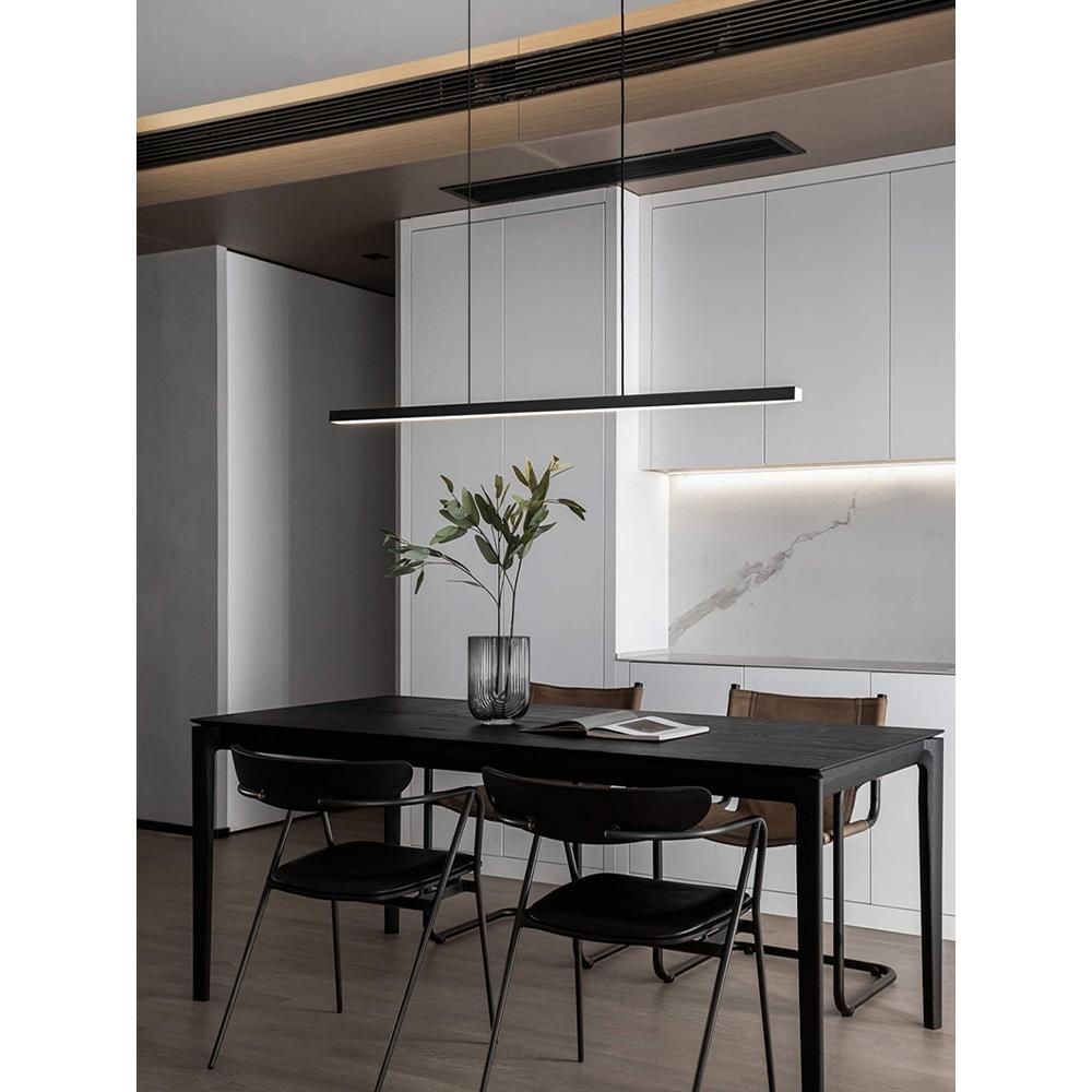 高端极简网红意式轻奢现代简约厨房岛台吧台餐桌一字长条餐厅吊灯