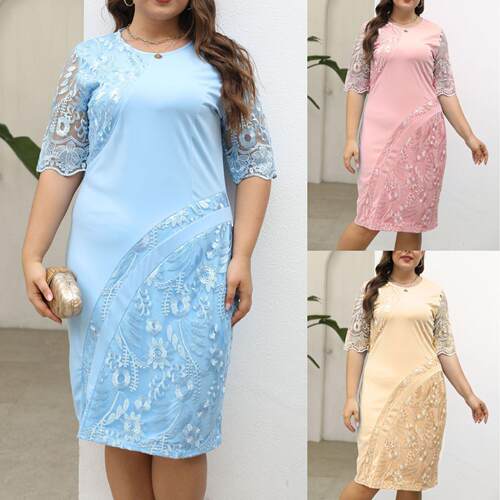 Festival Women's Dress Splicing Lace Cocktail Dress