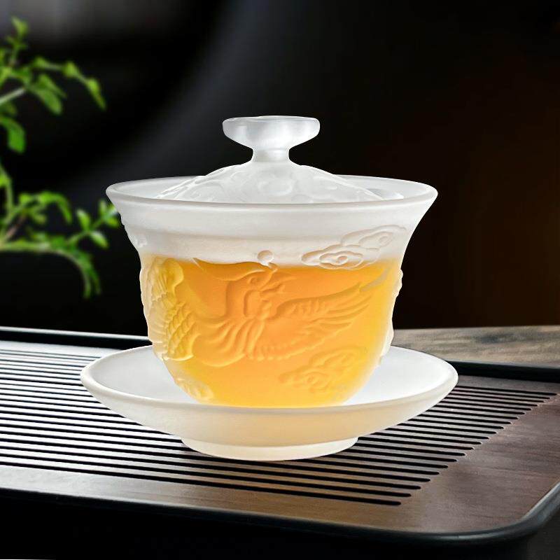 功夫茶大号品茗单个茶碗盖碗茶杯大号简约新款国风泡茶盖子高端