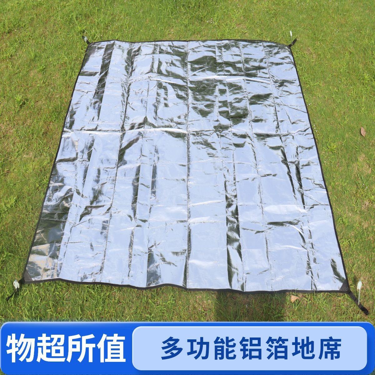 双面铝膜野餐垫防潮垫户外露营帐篷内垫加厚折叠防水便携地席