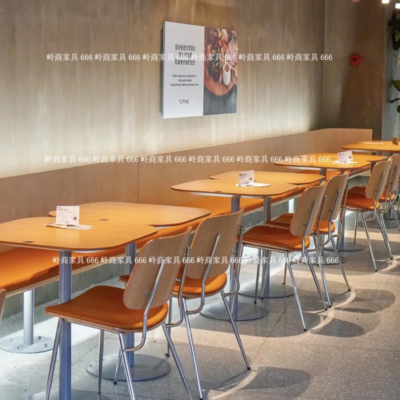网红工业风餐厅实木餐桌咖啡厅甜品奶茶日料店桌椅组合酒吧小方桌