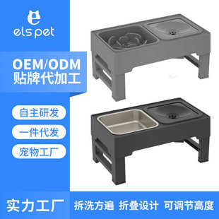 新宠不锈钢狗猫咪饮水碗物碗碗碗食盆多功能盆款狗狗碗爆碗折叠水