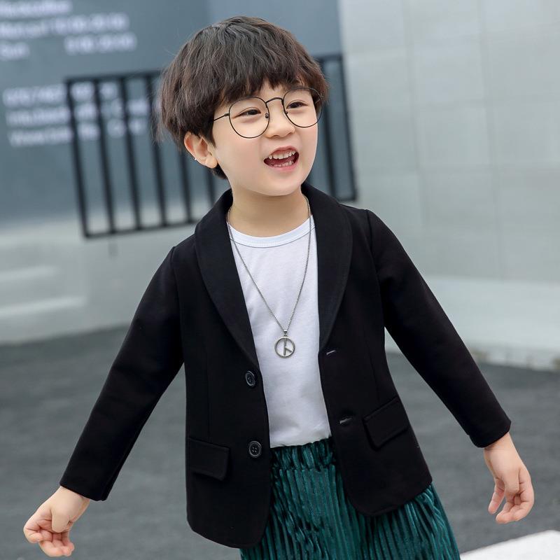 春季新款童装男童外套修身韩版儿童小西装男童帅气宝宝休闲西服定