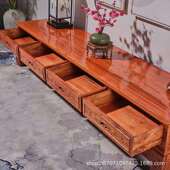 实木卧电视新中式 仿古雕花家具简小户柜型客厅室约LTO电视柜茶几