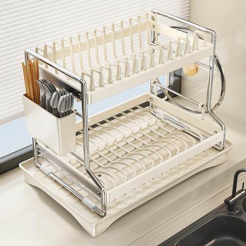 加粗不锈钢碗厨房置物架家用多功能放碗筷WDJ-2029碗盘水碗碟架收