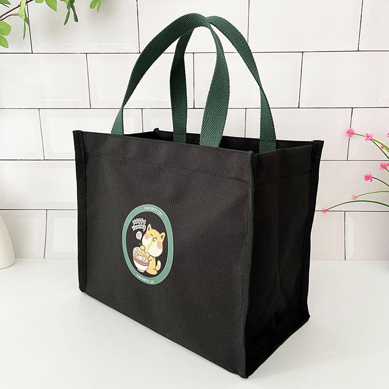 原创卡通饭盒袋高颜值防水手提袋上班族通勤杂物小拎包学生上课包