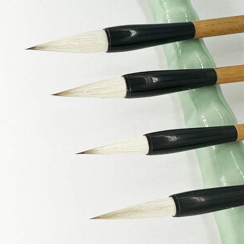 高档张木成毛笔 狼羊兼毫中楷欧体田楷笔颜赵体体用弹性柳吸墨好