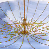 高档女士24骨木手柄古风伞大号晴雨两用中国风复古森系长柄直杆伞