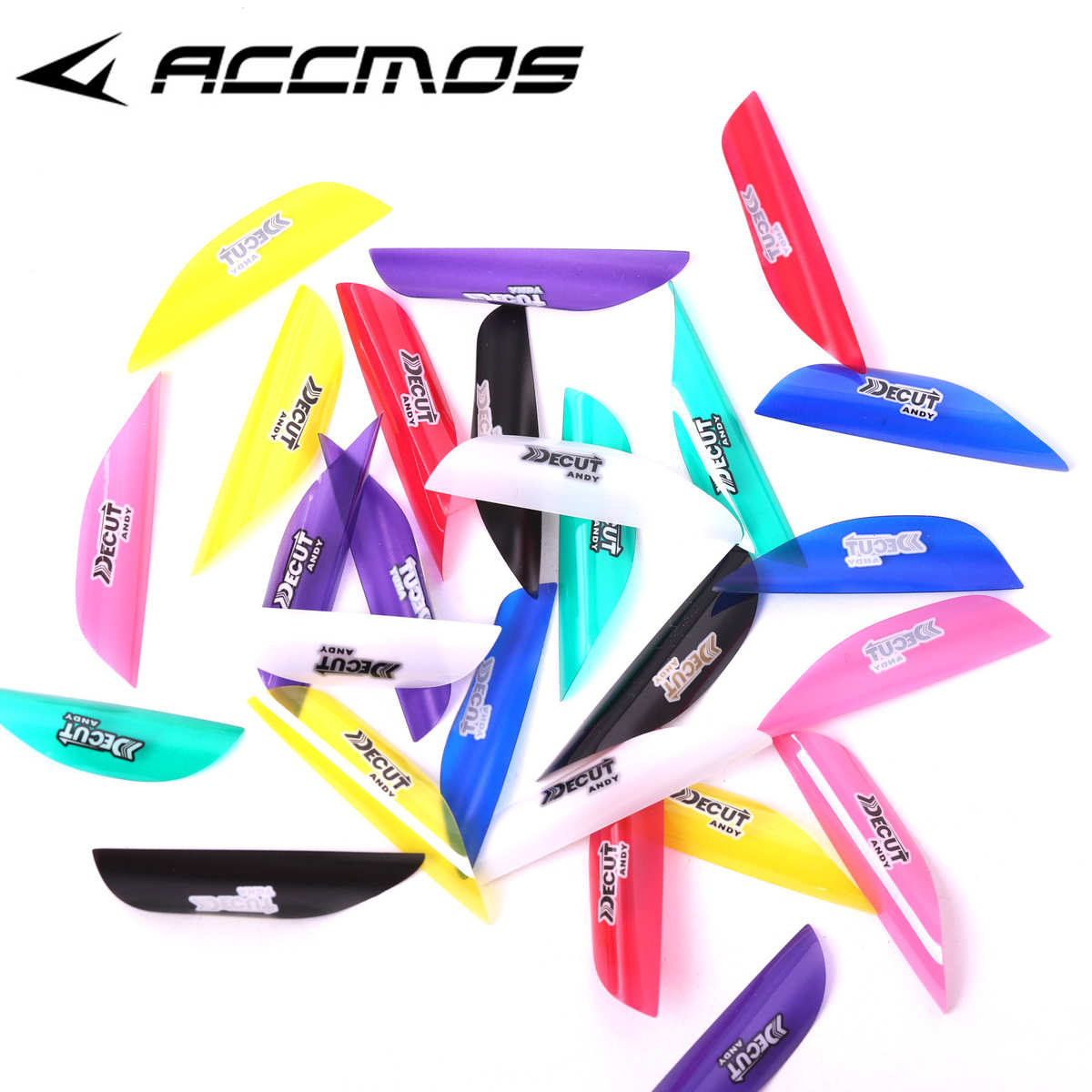 旋羽迪酷特DECUT螺旋羽1.75寸旋羽彩色胶羽箭羽旋羽spin wing反曲