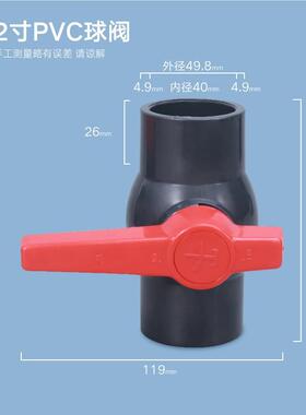 P3VC球阀给管插85227口加厚4球阀水开关阀门配件4分6分1/2//寸UPV