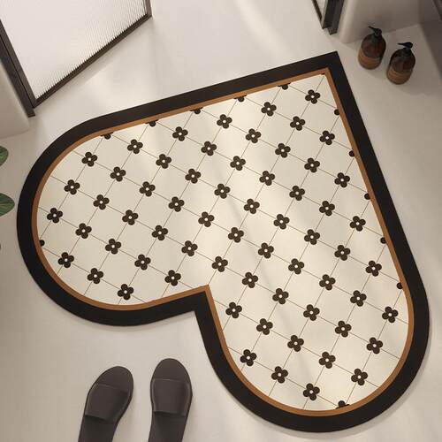 美式复古硅藻泥地垫卫生间进门口吸水速干脚垫洗手间浴室防滑垫
