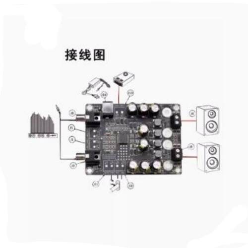 2x25W双声道立体声D类小功率数字音频功放板地铁站刷卡机功放板