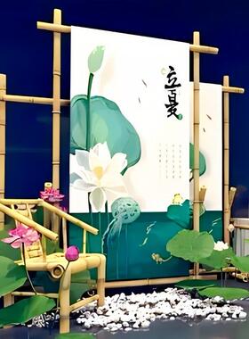 竹架搭建竹竿迎宾展框支架节庆礼道具竹子展示架户外活动背景拱门