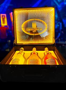 酒吧KTV夜场发光黑桃A神龙套香槟王酒箱VIP专属酒箱创意手提酒盒
