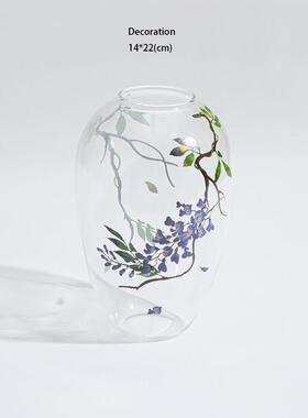不止收纳 Tiff@ny绝版紫藤花！私藏系列琉璃花瓶玻璃花器摆件客厅