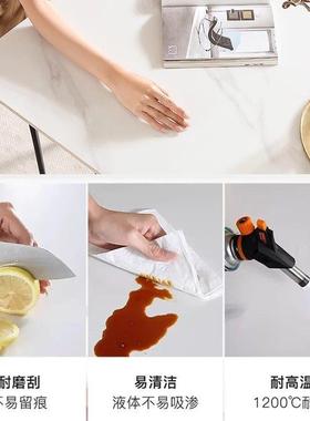 岩板桌小户餐家用327现代简约轻奢饭桌子客厅长方形餐厅餐型桌椅