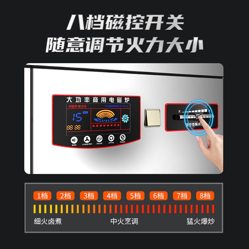 电磁炉商用明档专用双头12KW网红美食现做现卖卤肥肠卤龙虾熬汤灶