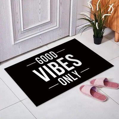 Good Vibes Only Welcome Doormat Entrance Floor Mat Rug Indoo